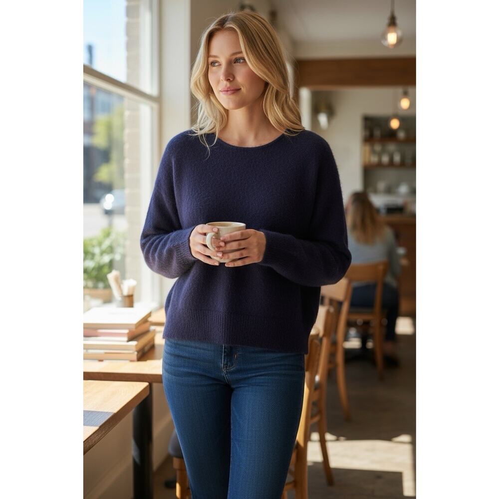 Rosanna sweater angora (rabbit hair) blend Size M Purple Color fuzzy texture.Y2K